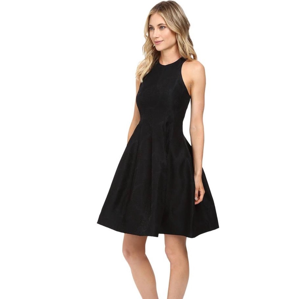 Halston Heritage Jacquard Structure Dress Size: 8
